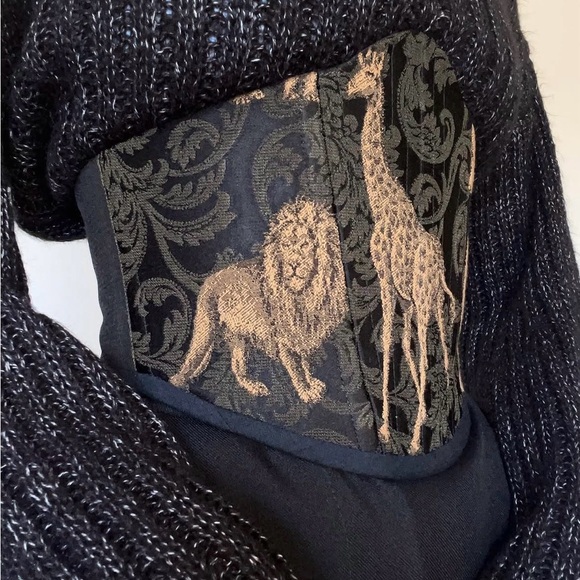 Handmade Corset (black and gold; animal print) - Picture 4 of 6